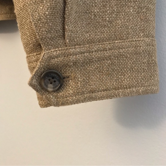 LAUREN by RALPH LAUREN Linen & Silk Blazer.  Size 10. Golden Flax Color. NWOT. - Picture 7 of 13